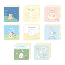 Load image into Gallery viewer, Monolike PAPER THINGS S, Storytown Afternoon 8P B SET - Greeting card, Folding card, Cards Assortment, Birthday, Thinking of You, 8 cards + 8envelopes, 100x100mm…