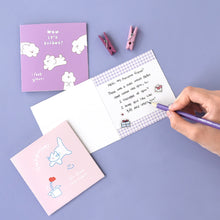 Load image into Gallery viewer, Monolike PAPER THINGS S, Storytown Afternoon 8P A SET - Greeting card, Folding card, Cards Assortment, Birthday, Thinking of You, 8 cards + 8envelopes, 100x100mm