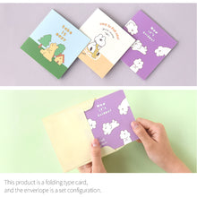 Load image into Gallery viewer, Monolike PAPER THINGS S, Storytown Afternoon 8P A SET - Greeting card, Folding card, Cards Assortment, Birthday, Thinking of You, 8 cards + 8envelopes, 100x100mm