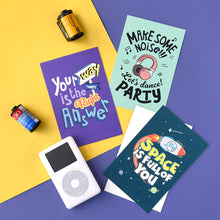 Load image into Gallery viewer, Monolike Pop Typo Single card - mix 12 pack