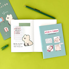 Load image into Gallery viewer, Monolike Story town Afternoon mini notebook 6p A-SET_Mini note, Pocket note, Blank note, Pocket size, a portable note, 48pages