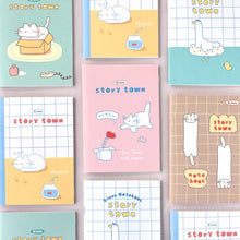 Load image into Gallery viewer, Monolike Story town Afternoon mini notebook 6p A-SET_Mini note, Pocket note, Blank note, Pocket size, a portable note, 48pages
