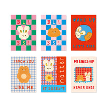 Load image into Gallery viewer, Monolike Mini Unmatched Friends Line Note 6P B SET _Mini note, Pocket note, Line note, a portable note, 105x148mm, 48pages