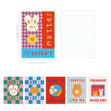 Load image into Gallery viewer, Monolike Mini Unmatched Friends Line Note 6P B SET _Mini note, Pocket note, Line note, a portable note, 105x148mm, 48pages