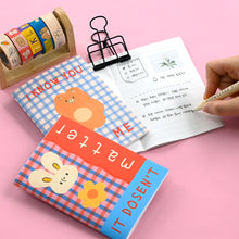 Load image into Gallery viewer, Monolike Mini Unmatched Friends Line Note 6P B SET _Mini note, Pocket note, Line note, a portable note, 105x148mm, 48pages