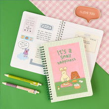 Load image into Gallery viewer, Monolike Unmatched Friends A5 Line Spiral Notebook, Small Happiness - Hardcover 5.83 x 8.27inch 128 Page