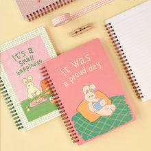 Load image into Gallery viewer, Monolike Unmatched Friends A5 Line Spiral Notebook, Small Happiness - Hardcover 5.83 x 8.27inch 128 Page