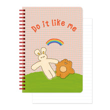 Load image into Gallery viewer, Monolike Unmatched Friends A5 Line Spiral Notebook, Do it like me - Hardcover 5.83 x 8.27inch 128 Page