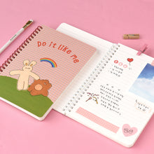 Load image into Gallery viewer, Monolike Unmatched Friends A5 Line Spiral Notebook, Do it like me - Hardcover 5.83 x 8.27inch 128 Page