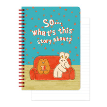 Load image into Gallery viewer, Monolike Unmatched Friends A5 Line Spiral Notebook, Watching Movie - Hardcover 5.83 x 8.27inch 128 Page