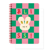 Load image into Gallery viewer, Monolike Unmatched Friends A5 Line Spiral Notebook Series.2, Pink Green - Hardcover 5.83 x 8.27inch 128 Page