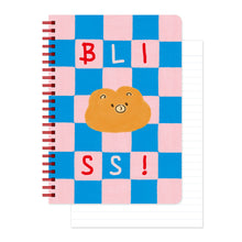 Load image into Gallery viewer, Monolike Unmatched Friends A5 Line Spiral Notebook Series.2, Pink Blue - Hardcover 5.83 x 8.27inch 128 Page