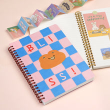 Load image into Gallery viewer, Monolike Unmatched Friends A5 Line Spiral Notebook Series.2, Pink Blue - Hardcover 5.83 x 8.27inch 128 Page