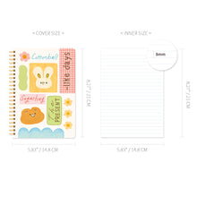 Load image into Gallery viewer, Monolike Unmatched Friends A5 Line Spiral Notebook Series.2, Ivory - Hardcover 5.83 x 8.27inch 128 Page