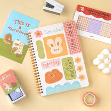 Load image into Gallery viewer, Monolike Unmatched Friends A5 Line Spiral Notebook Series.2, Ivory - Hardcover 5.83 x 8.27inch 128 Page