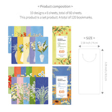 Load image into Gallery viewer, Monolike Bandal Bookmarks Olivia's Flowers Ver.1 + Ver.2 120 Pieces