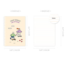 Load image into Gallery viewer, Monolike Olly Molly A5 Line Spiral Notebook, Skateboard - Hardcover 5.83 x 8.27inch 128 Page