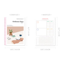 Load image into Gallery viewer, Monolike Ordinary days 4 Month Study Planner, Blanket - Academic Planner, Weekly & Monthly Planner, Study plan