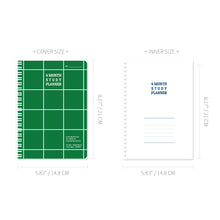 Load image into Gallery viewer, Monolike Checkers 4 Month Study Planner, Green - Academic Planner, Weekly & Monthly Planner, Study plan