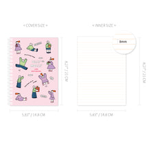 Load image into Gallery viewer, Monolike Olly Molly A5 Line Spiral Notebook, Memories - Hardcover 5.83 x 8.27inch 128 Page