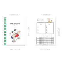 Load image into Gallery viewer, Monolike Happy and Lucky 4 Month Study Planner, Reading - Academic Planner, Weekly & Monthly Planner, Study plan