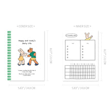 Load image into Gallery viewer, Monolike Happy and Lucky 4 Month Study Planner, High Five - Academic Planner, Weekly & Monthly Planner, Study plan