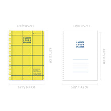 Load image into Gallery viewer, Monolike Checkers 4 Month Study Planner, Yellow - Academic Planner, Weekly & Monthly Planner, Study plan