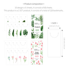 Load image into Gallery viewer, Monolike Bandal Bookmarks Tropical + Front Garden, 120 Pieces