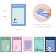 Load image into Gallery viewer, Monolike Science Sticky-it - 6p Set Self-Adhesive Memo Pad 50 Sheets