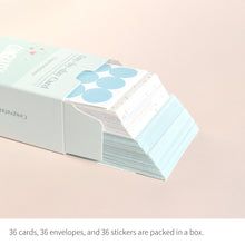Load image into Gallery viewer, Monolike Day-by-day Card, Congratulations - Mix 36 Mini Postcards, 36 envelopes, 36 stickers Package