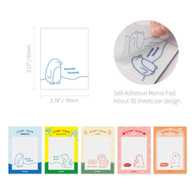 Load image into Gallery viewer, Monolike Story Town Drawing Tracing Sticky it - 5p Set, Self-Adhesive Memo Pad 30 Sheets, 5.5x7cm
