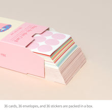 Load image into Gallery viewer, Monolike Day-by-day Card, This is for you - Mix 36 Mini Postcards, 36 envelopes, 36 stickers Package