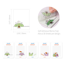 Load image into Gallery viewer, Monolike Olly Molly Colouring Tracing Sticky it - 5p Set, Self-Adhesive Memo Pad 30 Sheets, 5.5x7cm
