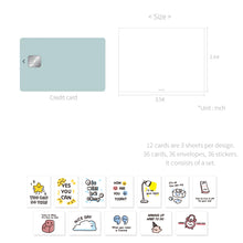 Load image into Gallery viewer, Monolike Day-by-day Card, Comfort for you - Mix 36 Mini Postcards, 36 envelopes, 36 stickers Package