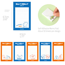 Load image into Gallery viewer, Monolike Grid Olly Molly, Drawing Sticky-it - 6p Set Self-Adhesive Memo Pad 50 Sheets