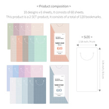 Load image into Gallery viewer, Monolike Bandal Bookmarks Solid & Grid Warm + Cool, 120 Pieces