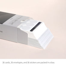Load image into Gallery viewer, Monolike Day-by-day Card, Moon - Mix 36 Mini Postcards, 36 envelopes, 36 stickers Package