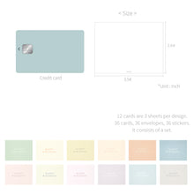 Load image into Gallery viewer, Monolike Day-by-day Card, Happy birthday - Mix 36 Mini Postcards, 36 envelopes, 36 stickers Package