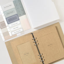 Load image into Gallery viewer, Monolike A5 6ring Basic Binder Photo Album Kraft SET - Fits 4"x6" Pictures