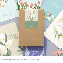 Load image into Gallery viewer, Monolike Thank you, Blossom Single card - mix 12 pack, greeting card, 3.9x5.8"
