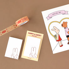 Load image into Gallery viewer, Monolike Grid Happy and Lucky, Drawing Sticky-it - 6p Set Self-Adhesive Memo Pad 50 Sheets