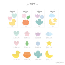 Load image into Gallery viewer, Monolike Shape Silhouette Sticky-it - 4p Set Self-Adhesive Memo Pad 50 Sheets