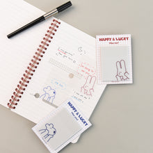 Load image into Gallery viewer, Monolike Happy and Lucky Drawing Tracing Sticky it - 5p Set, Self-Adhesive Memo Pad 30 Sheets, 5.5x7cm
