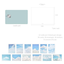 Load image into Gallery viewer, Monolike Day-by-day Card, Cloud - Mix 36 Mini Postcards, 36 envelopes, 36 stickers Package