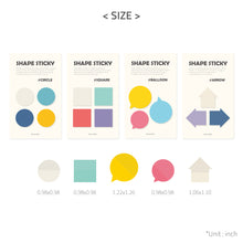 Load image into Gallery viewer, Monolike Shape Inforgraphic Sticky-it - 4p Set Self-Adhesive Memo Pad 50 Sheets