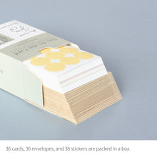 Load image into Gallery viewer, Monolike Day-by-day Card, Henri Matisse Drawing - Mix 36 Mini Postcards, 36 envelopes, 36 stickers Package