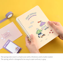 Load image into Gallery viewer, Monolike Olly Molly A5 Line Spiral Notebook, Perfect day - Hardcover 5.83 x 8.27inch 128 Page