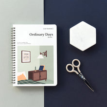 Load image into Gallery viewer, Monolike Ordinary days Grid Spiral Notebook, Bedroom - Hardcover 5.83 x 8.27inch 128 Page