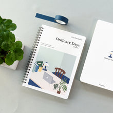 Load image into Gallery viewer, Monolike Ordinary days Grid Spiral Notebook, Office - Hardcover 5.83 x 8.27inch 128 Page
