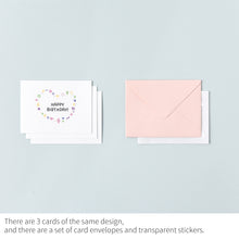 Load image into Gallery viewer, Monolike Day-by-day Card, Happy birthday for you - Mix 36 Mini Postcards, 36 envelopes, 36 stickers Package